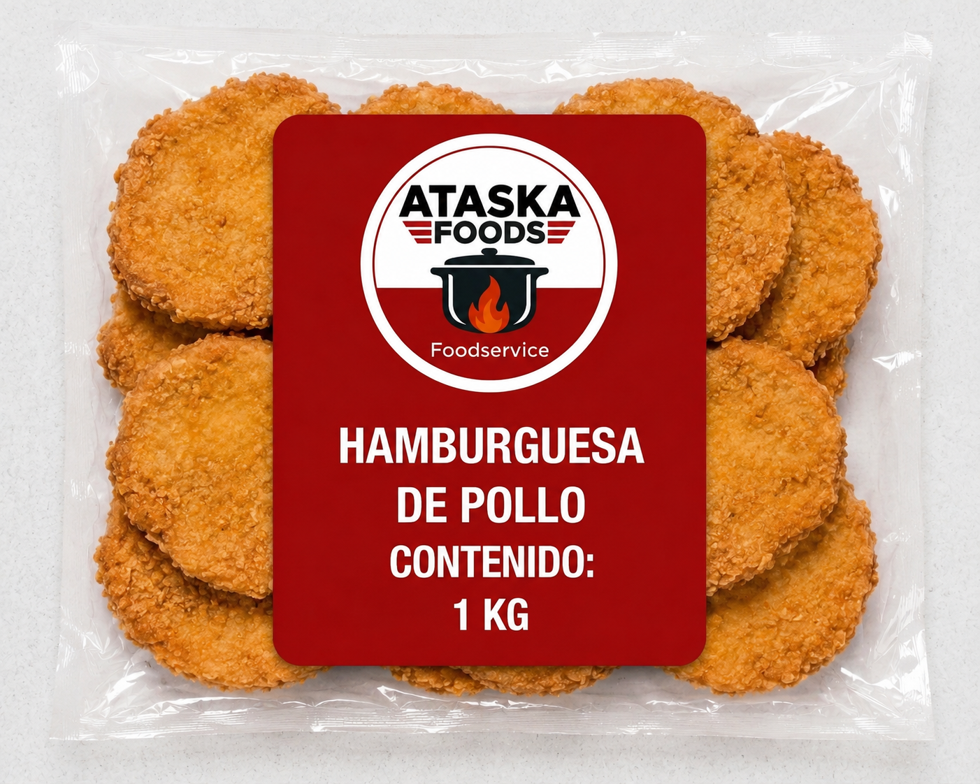 HAMBURGUESA DE POLLO ATASKAFOODS
